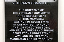 Veteran's Committee plaque.  Image courtesy of Julee Thomas.