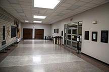 View of the PMA foyer with completed kiosk.