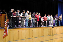 Key players gather for auditorium ribbon cutting. Image Courtesy of Julee Thomas.