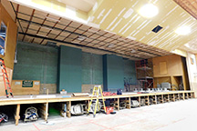 Auditorium under construction.