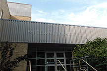 Peace Memorial Auditorium South Entrance, 2017.