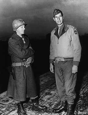 Lieutenant David C. Waybur (left) with Lt. Gen. Mark W. Clark.