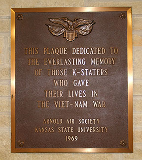 Vietnam Memorial Plaque, K-State Student Union.