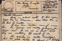 A letter home from Elmer.