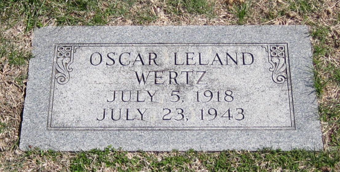 grave marker at Wichita Park Cemetery, Wichita, Kansas.