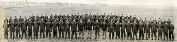 Officers of the 358th Infantry Regiment, 90th Division. Henry Barton, of Grant Township, served as an officer in this group.