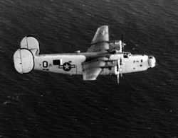 Davenport's PB4Y-1, a VPB-110 helped patrol the Atlantic for German U-boats.