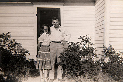 Jim Sharp and his wife, Marilyn, at home after the war (Courtesy J. Sharp).