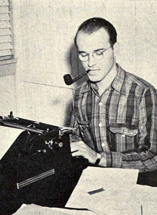 Ken Evans, editor of the K-State Collegian, before enlisting in 1942.