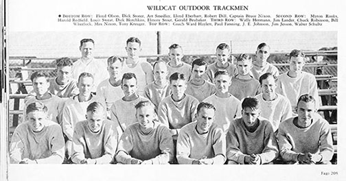 Kansas State College 1939 Track Team, Hotchkiss Center (Royal Purple).