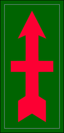 32nd (Red Arrow) Infantry Division shoulder patch.