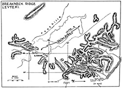 Map of Breakneck Ridge offensive where Johnson was killed.