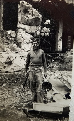 Aguilar in Baguio, Philippines in 1945.